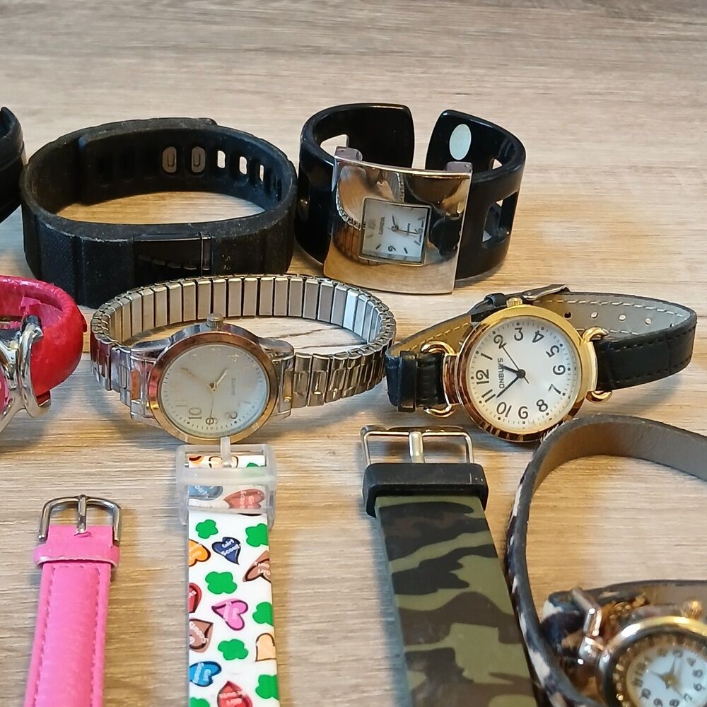 Huge Watch Lot of 35+ Mixed Brands Vintage & Modern Parts/Repair Untested-Box 15 - Picture 6 of 10